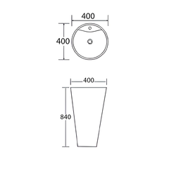 Lavabo đứng liền khối Proxia PR-LD401
