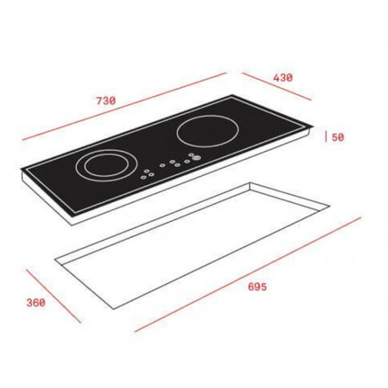 Bếp điện từ Teka HIC 7322S ICT6501SP 112740000