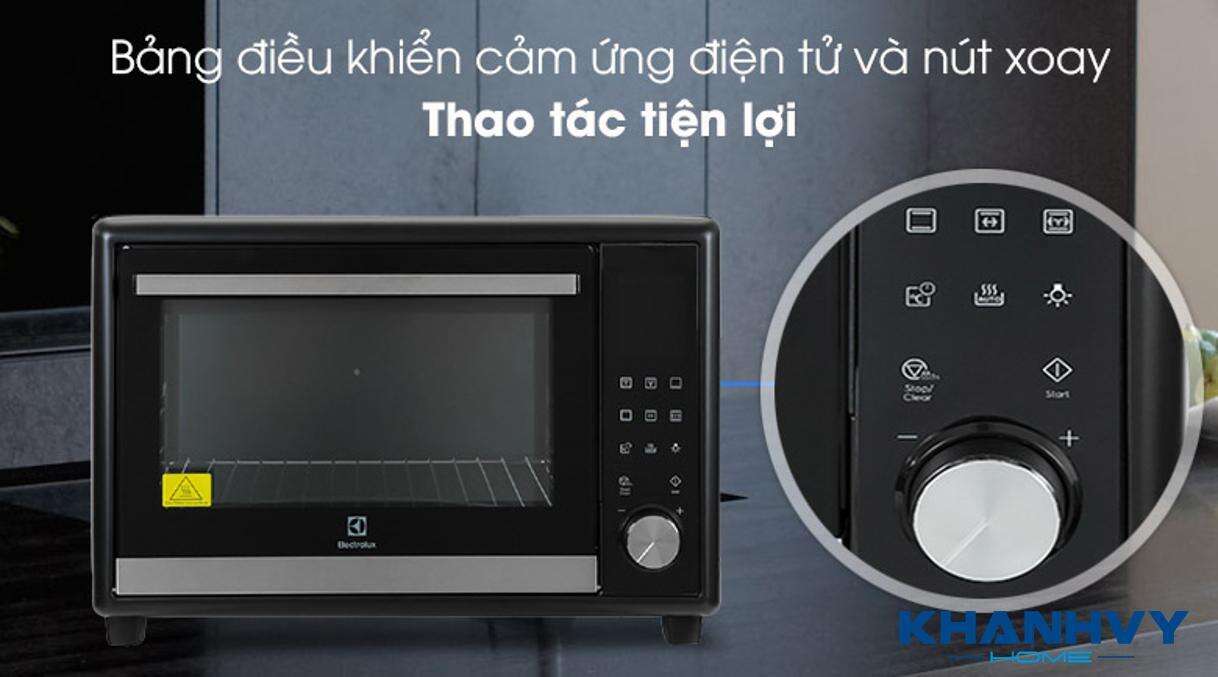Lò nướng để bàn Electrolux EOT40DBD trang bị quạt đối lưu giúp luân chuyển nhiệt nhanh và đều khắp khoang lò