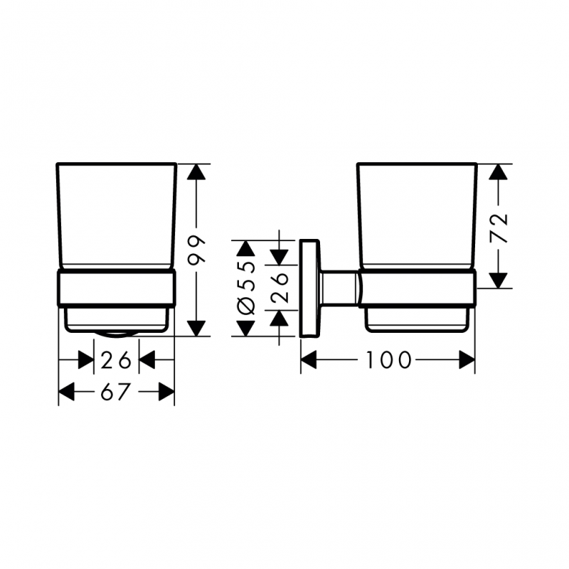 Ly đựng dụng cụ Logis Hansgrohe 580.61.360