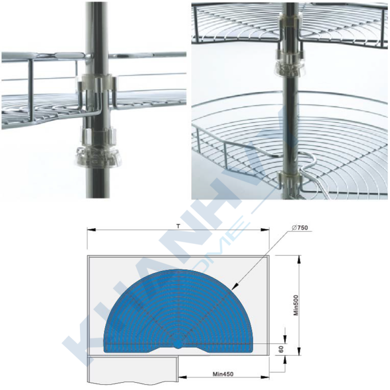 Mâm xoay 1/2 Higold 101021