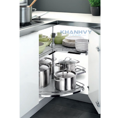 Mâm xoay 3/4 đáy gỗ crom 900mm Higold 101112