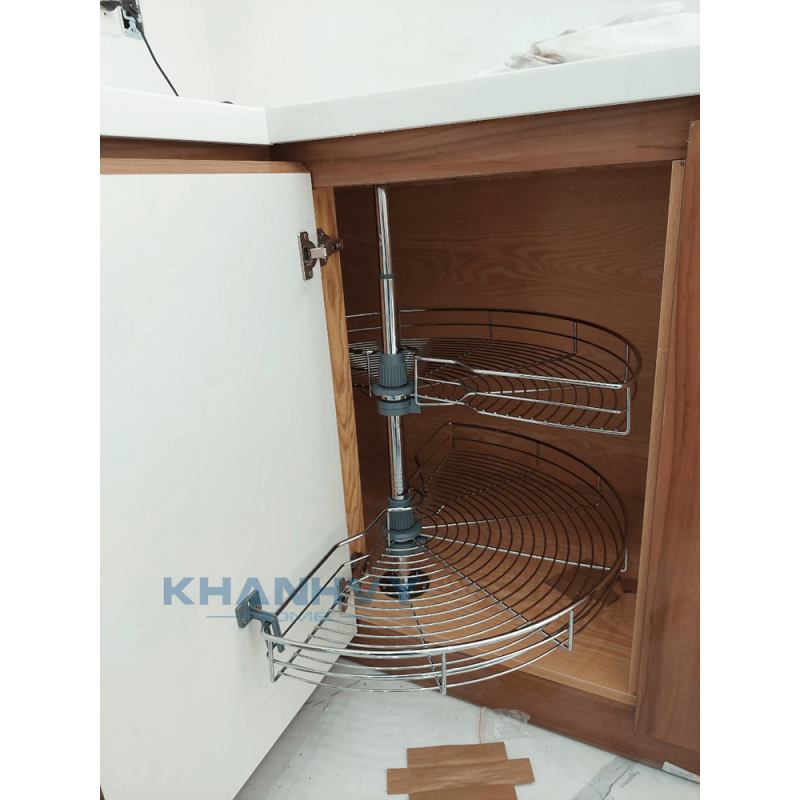 Mâm xoay góc mở 1/2, nan tròn, bề mặt mạ chrome GS01.80C