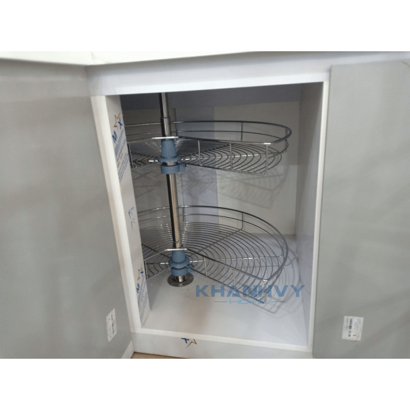 Mâm xoay góc mở 3/4, nan tròn, bề mặt mạ chrome GS05.80C