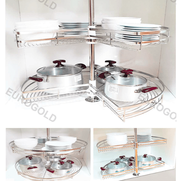 Mâm xoay inox nan dẹt 360 độ Eurogold EPL360A