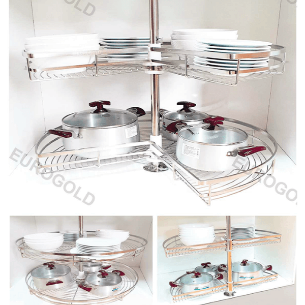 Mâm xoay inox nan dẹt mở 1/2 - 180 độ Eurogold EPL180A
