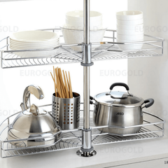 Mâm xoay inox nan mở 1/2 - 180 độ Eurogold TR180A