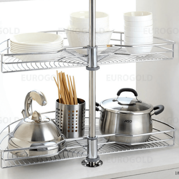 Mâm xoay inox nan mở 1/2 - 180 độ Eurogold TR180C