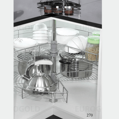 Mâm xoay inox nan mở 3/4 - 270º Eurogold EP270A