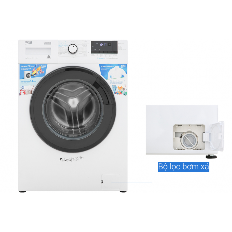 Máy giặt độc lập Beko WCV9612XB0ST