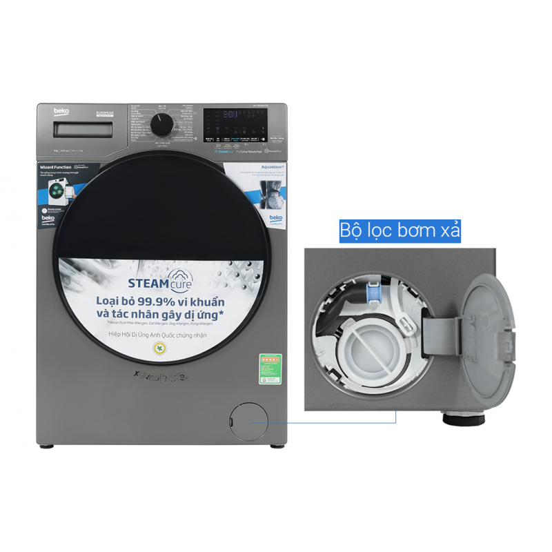 Máy giặt độc lập Beko WCV9648XSTM