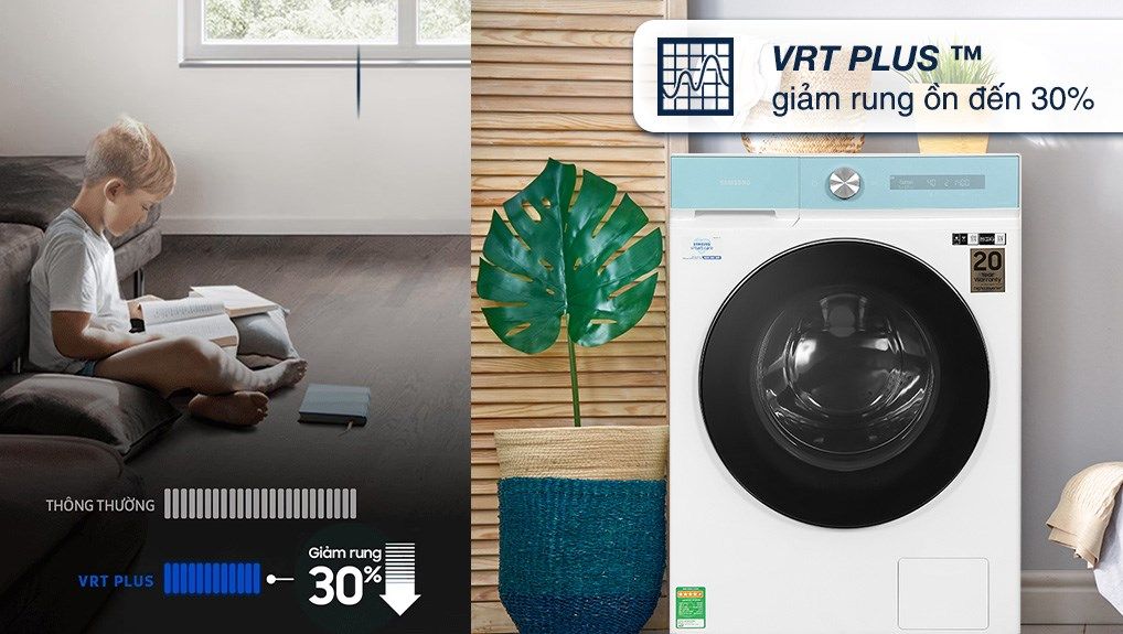 Máy giặt sấy Samsung WD14BB944DGMSV 14 kg Bespoke AI™ với Ngăn giặt xả tự động