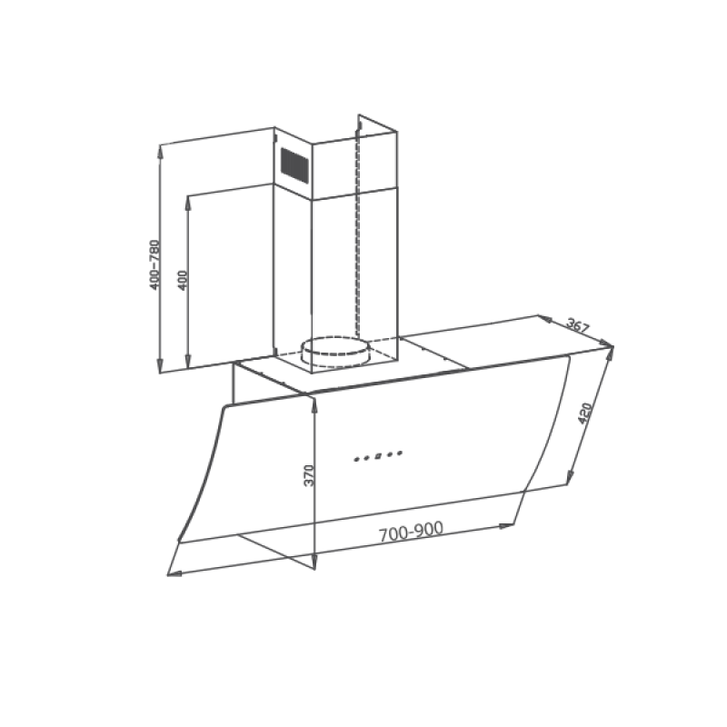 Máy hút khử mùi Canzy CZ-089D