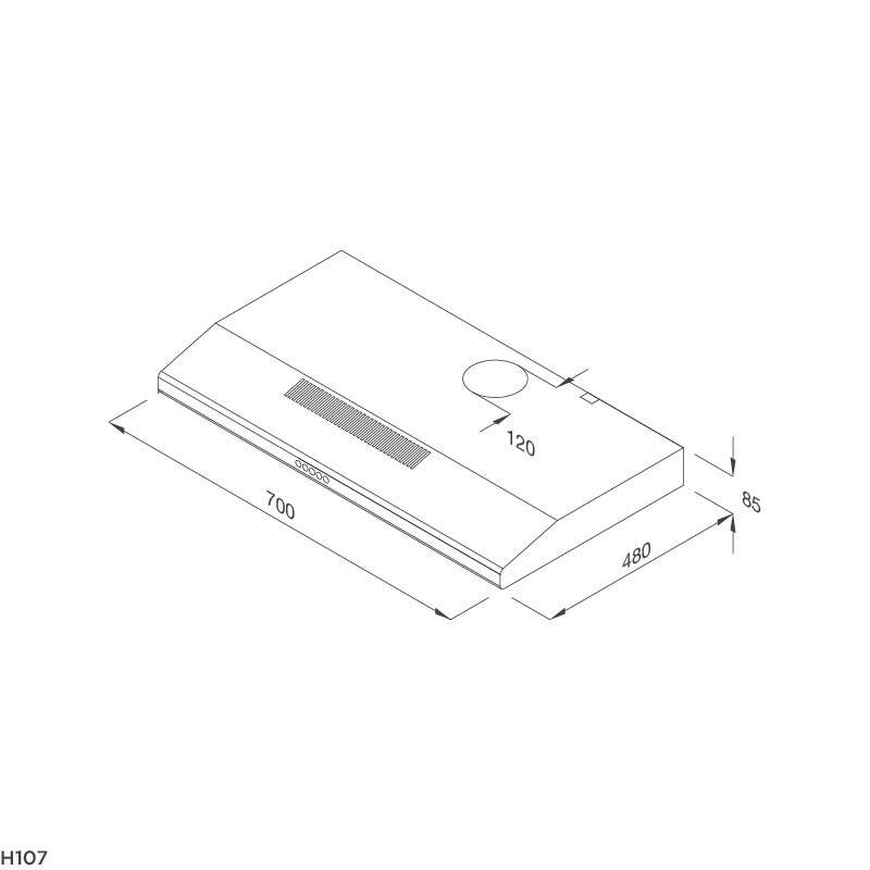 Máy hút khử mùi classic Malloca H107B