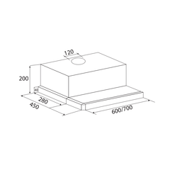 Máy hút mùi âm tủ Kaff KF-TL700