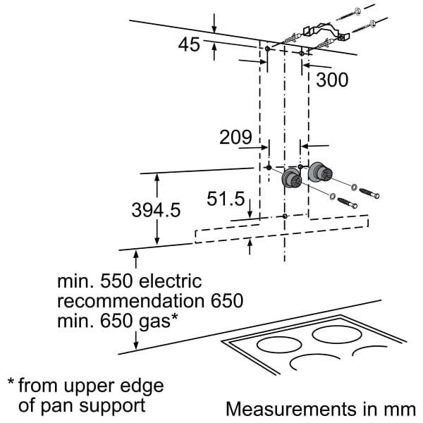 Máy hút khử mùi treo Bosch DWB098E51