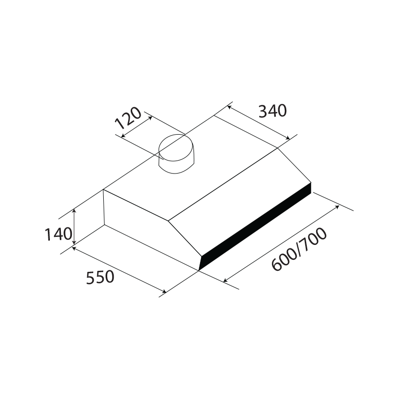 Máy hút mùi cổ điển Kaff KF-638I