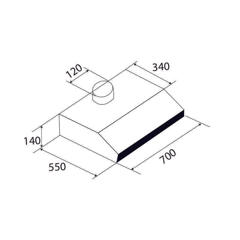 Máy hút mùi cổ điển Kaff KF-701B