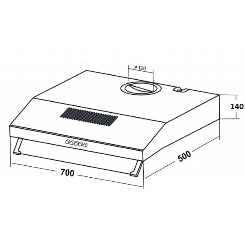 Máy hút mùi cổ điển Kaff KF-8730B