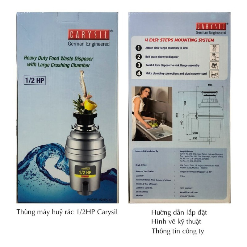 Máy hủy rác Carysil FWD