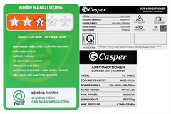 Máy lạnh Casper GC-09IB36 Inverter 1 chiều 9.000 BTU 1 HP