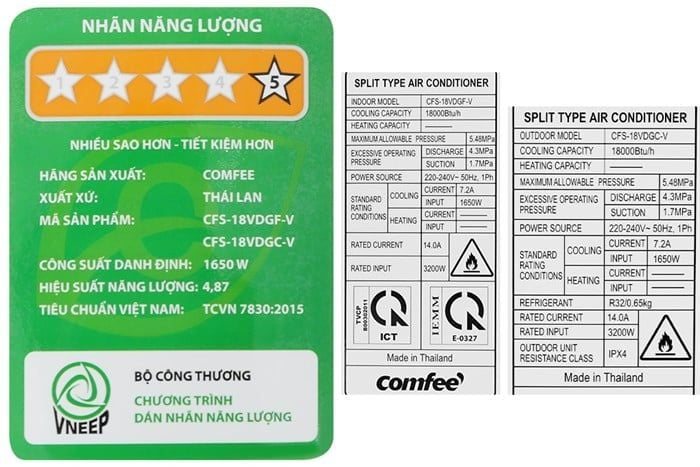 Máy lạnh Comfee CFS-18VDGF-V Inverter 1 chiều 18.000 BTU 2HP