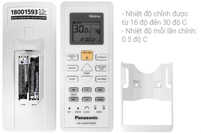 Máy lạnh Panasonic Inverter 1 chiều CU/CS-PU12ZKH-8M 11.900 BTU 1.5 HP