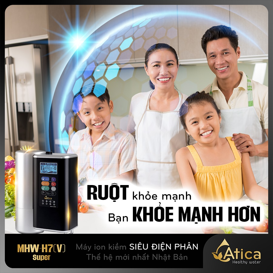 Máy lọc nước ion kiềm siêu điên phân Atica Super MHW-H7(V)