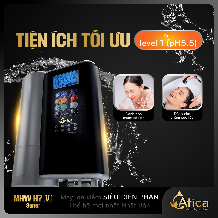 Máy lọc nước ion kiềm siêu điên phân Atica Super MHW-H7(V)
