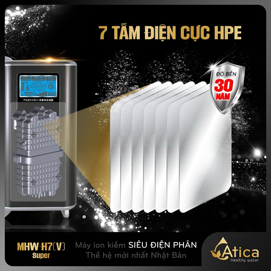 Máy lọc nước ion kiềm siêu điên phân Atica Super MHW-H7(V)