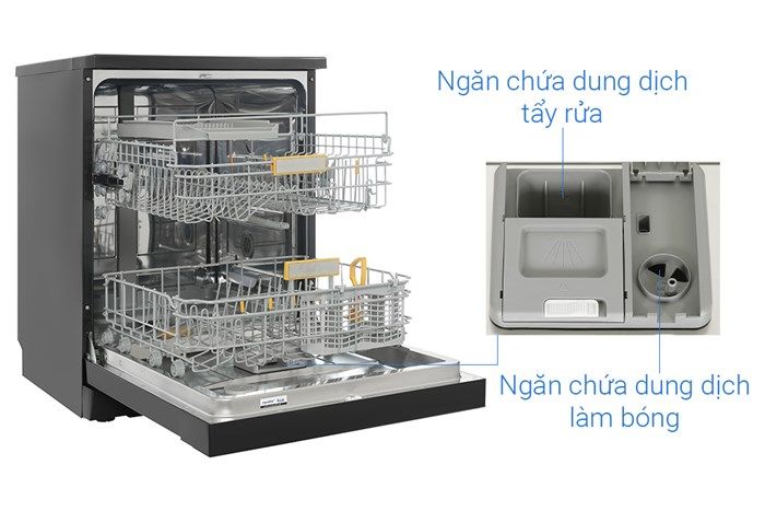 Máy rửa chén độc lập Comfee CDWEF1401HB-W-VN 14 Bộ