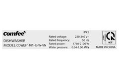 Máy rửa chén độc lập Comfee CDWEF1401HB-W-VN 14 Bộ