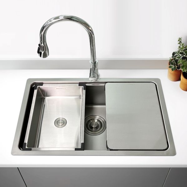 Chậu rửa chén chống xước Luxusspüle Maadela MDS-6844FSU Edersee