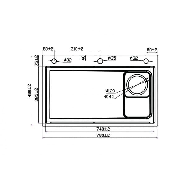 Chậu rửa chén Maadela MDS-7848DR2