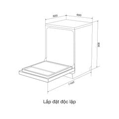 Máy rửa chén Malloca MDW15-5035TD