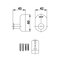 Móc Áo Đơn Cotto CT0126(HM)