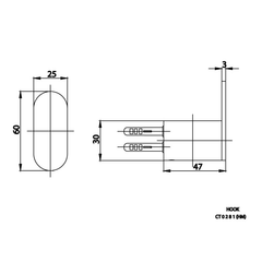 Móc Áo Đơn Cotto CT0281(HM)