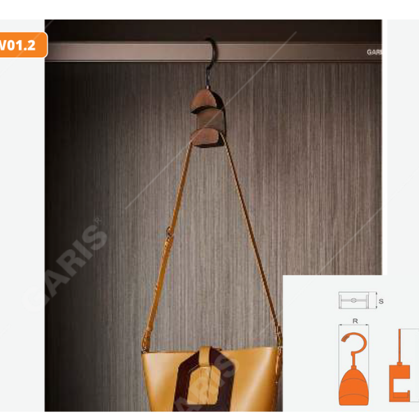 Móc gỗ treo túi Garis GW01.2