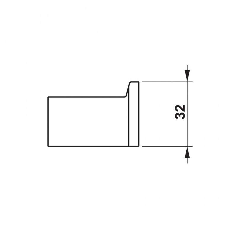 Móc treo khăn mặt kiếng trắng Hafele 495.80.232