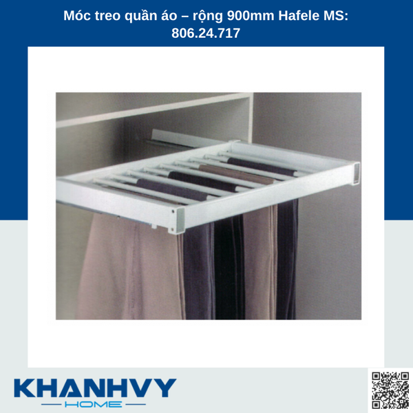Móc treo quần áo – rộng 900mm Hafele MS: 806.24.717