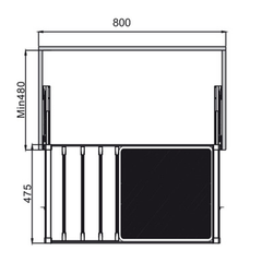 Móc treo quần có rổ Hafele 800mm 807.95.131