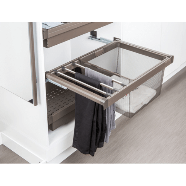 Móc treo quần có rổ Hafele 800mm màu trắng 807.95.831