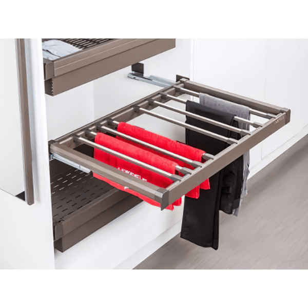 Móc treo quần Hafele 600mm màu nâu 807.95.121