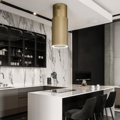 Máy hút mùi Malloca K-382G đảo Monogold