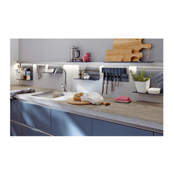 Phụ kiện treo tường LINERO MosaiQ – Thanh treo gắn tường bằng nhôm 1200mm Hafele 521.00.012