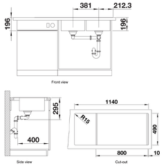 Chậu rửa chén Blanco DIVON II 8 S-IF 521665