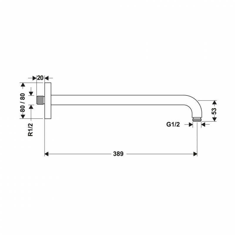 Trọn bộ sen đầu gắn tường Raindance Crometta S Hansgrohe 589.52.677