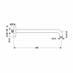 Trọn bộ sen đầu gắn tường Raindance Crometta S Hansgrohe 589.52.677