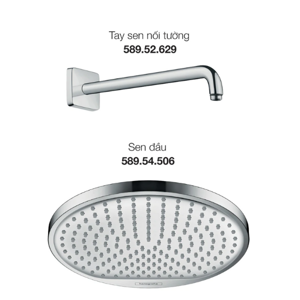 Trọn bộ sen đầu gắn tường Raindance Crometta S Hansgrohe 589.52.677