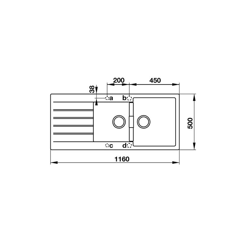 Chậu rửa chén Hafele HS-GDD11650 570.35.570